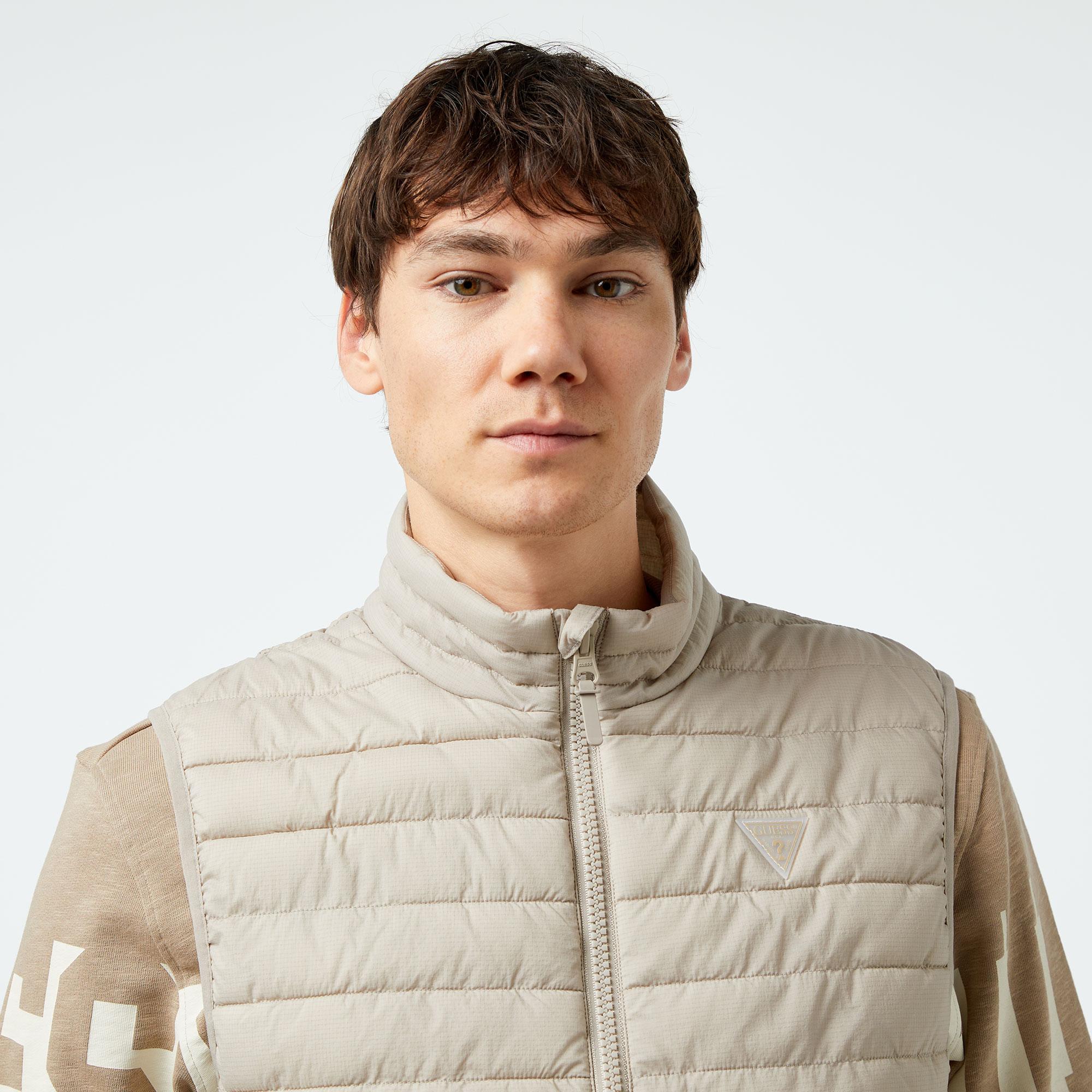 Guess Lauper Padded Vest Nylon Stretch Ripstop Erkek Be Yelek