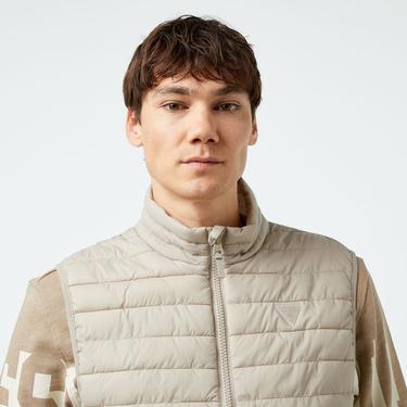  Guess Lauper Padded Vest Nylon Stretch Ripstop Erkek Be Yelek