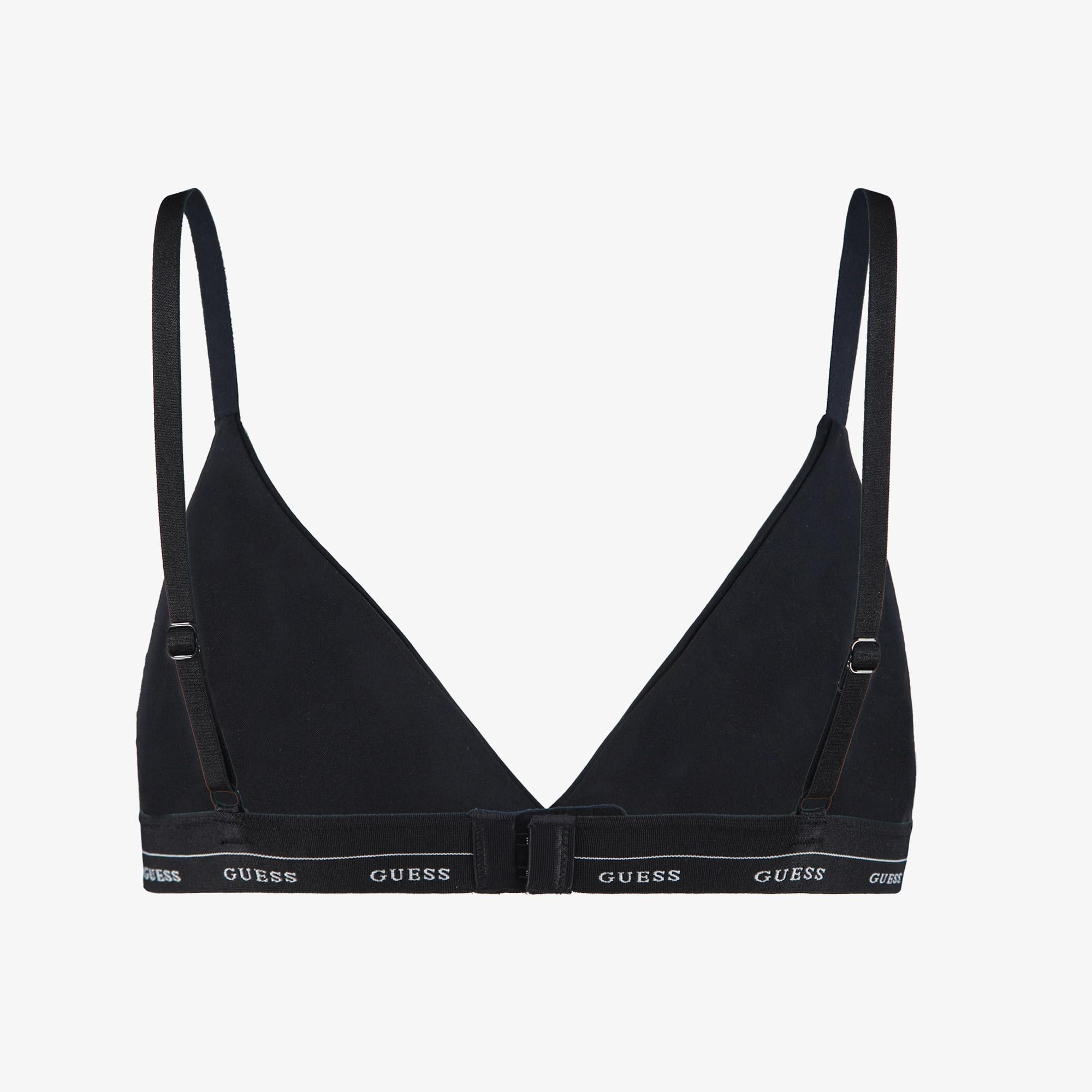 Guess Jane Soft Triangle Shiny Microfiber 130 Kadın Siyah Sütyen