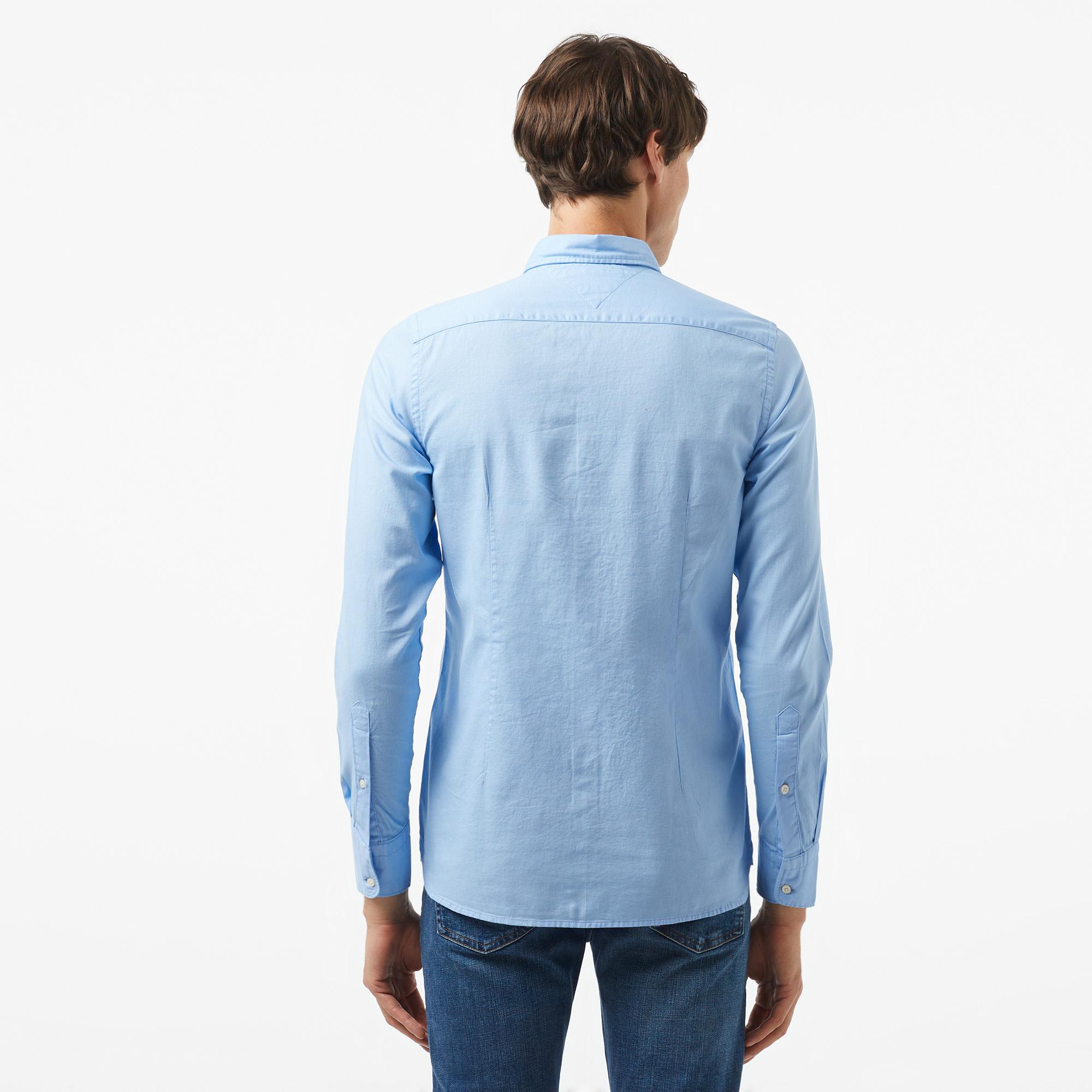 Tommy Hilfiger Flex Dobby Sf Shırt Erkek Lacivert Gömlek