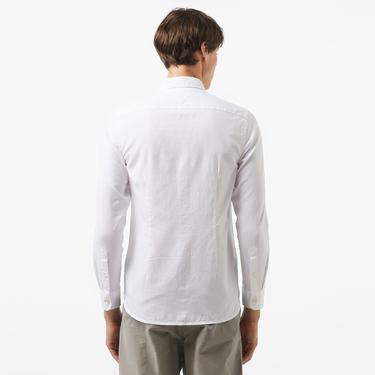  Tommy Hilfiger Flex Dobby Sf Shırt Erkek Beyaz Gömlek