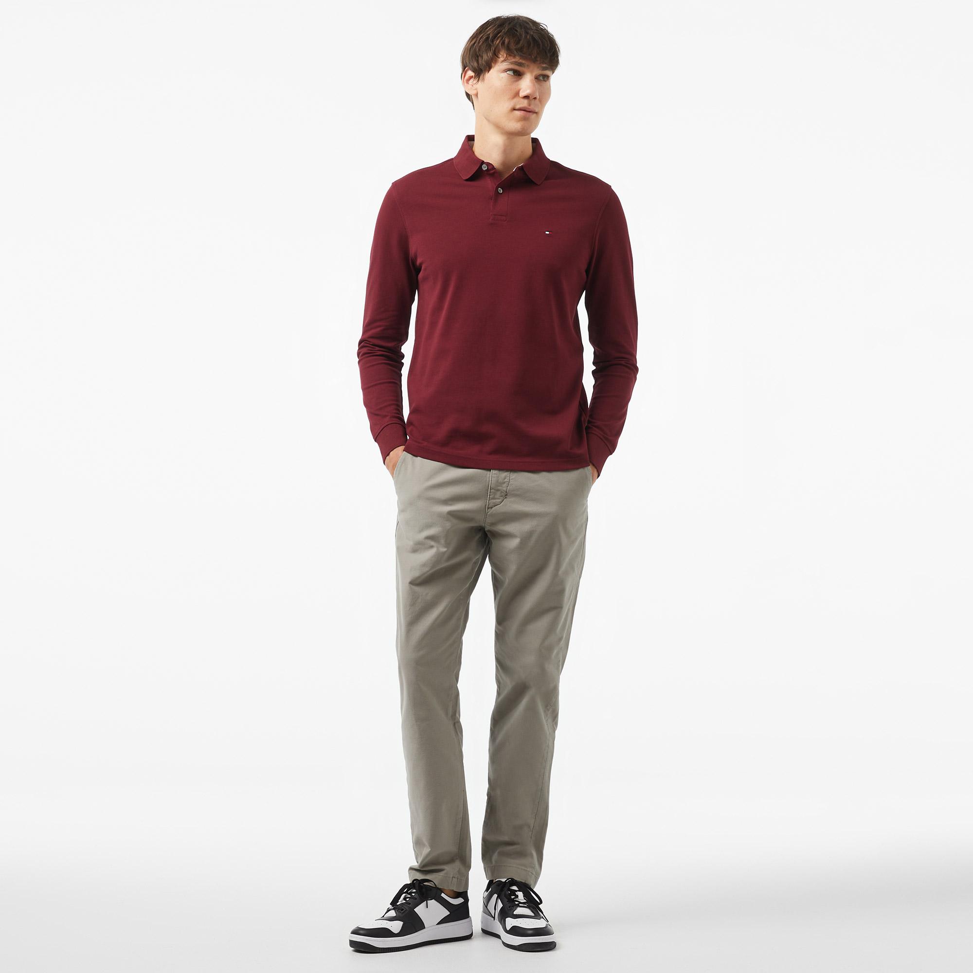 Tommy Hilfiger 1985 Regular Erkek Bordo Polo