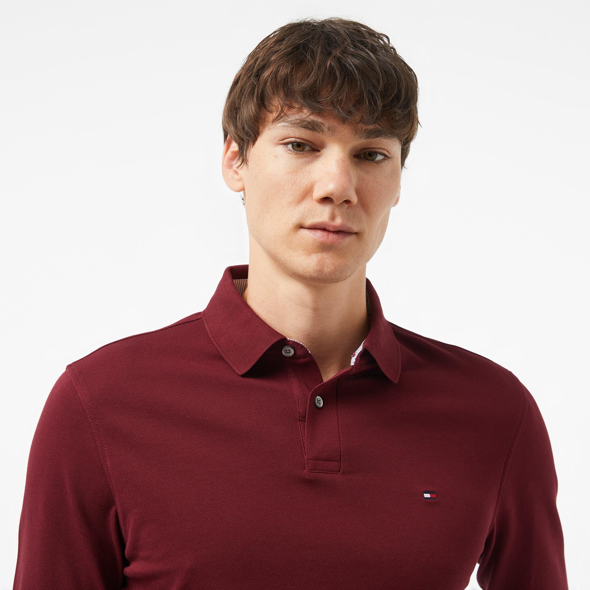Tommy Hilfiger 1985 Regular Erkek Bordo Polo