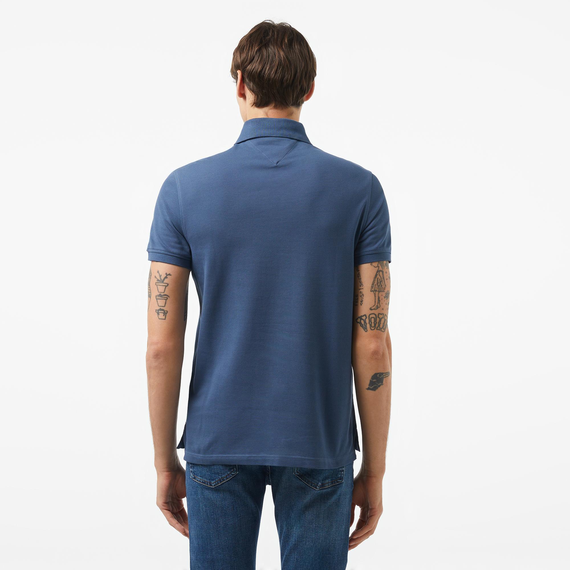 Tommy Hilfiger Nos Erkek Mavi Polo T-Shirt