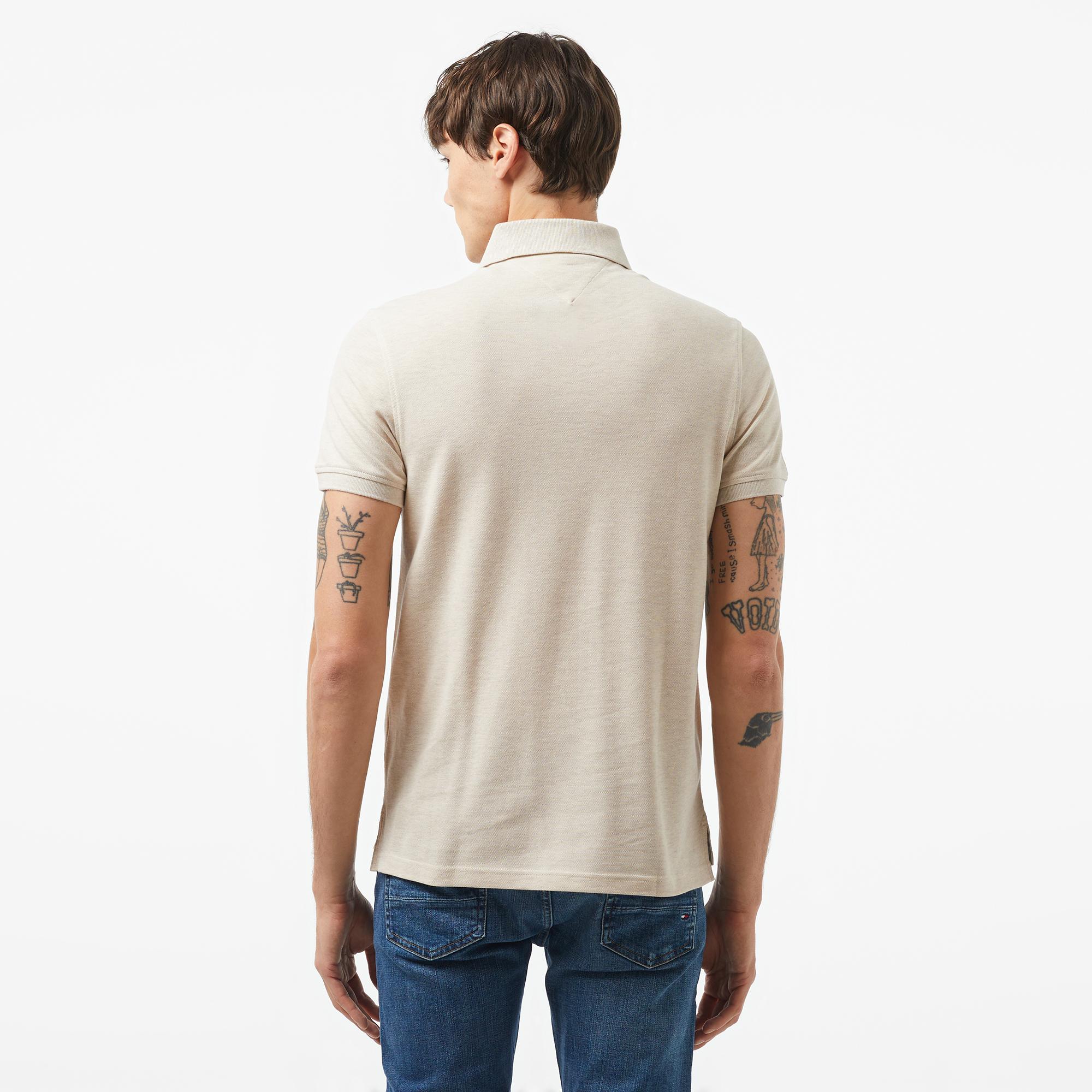 Tommy Hilfiger Core 1985 Regular Erkek Krem Polo