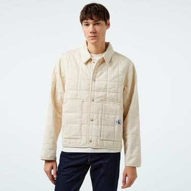  Calvin Klein Padded Erkek Krem Ceket
