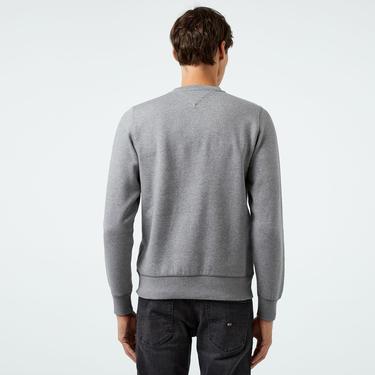  Tommy Hilfiger Tommy Logo Erkek Gri Sweatshirt