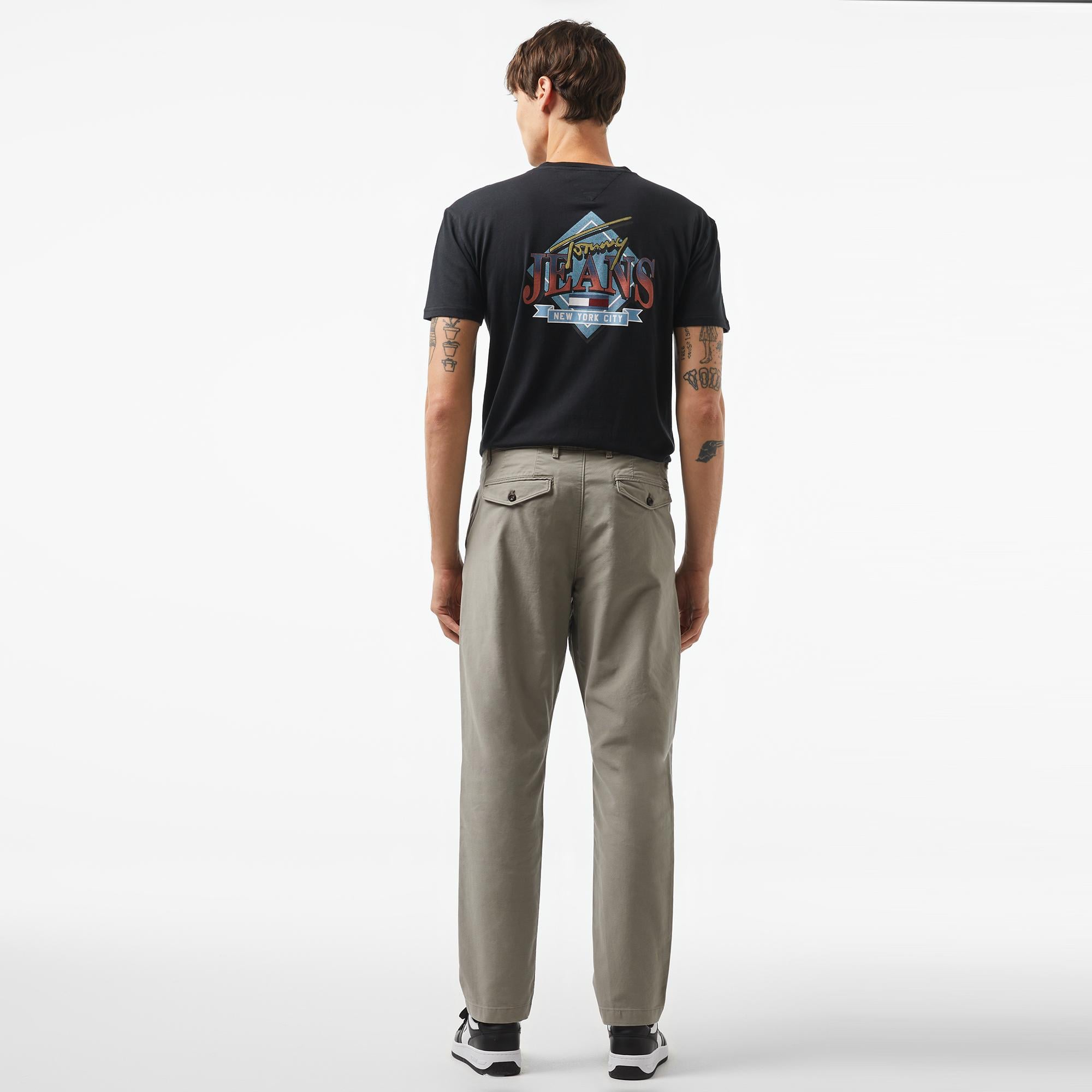 Tommy Hilfiger Harlem Gabardine Gmd Erkek Gri Chino Pantolon