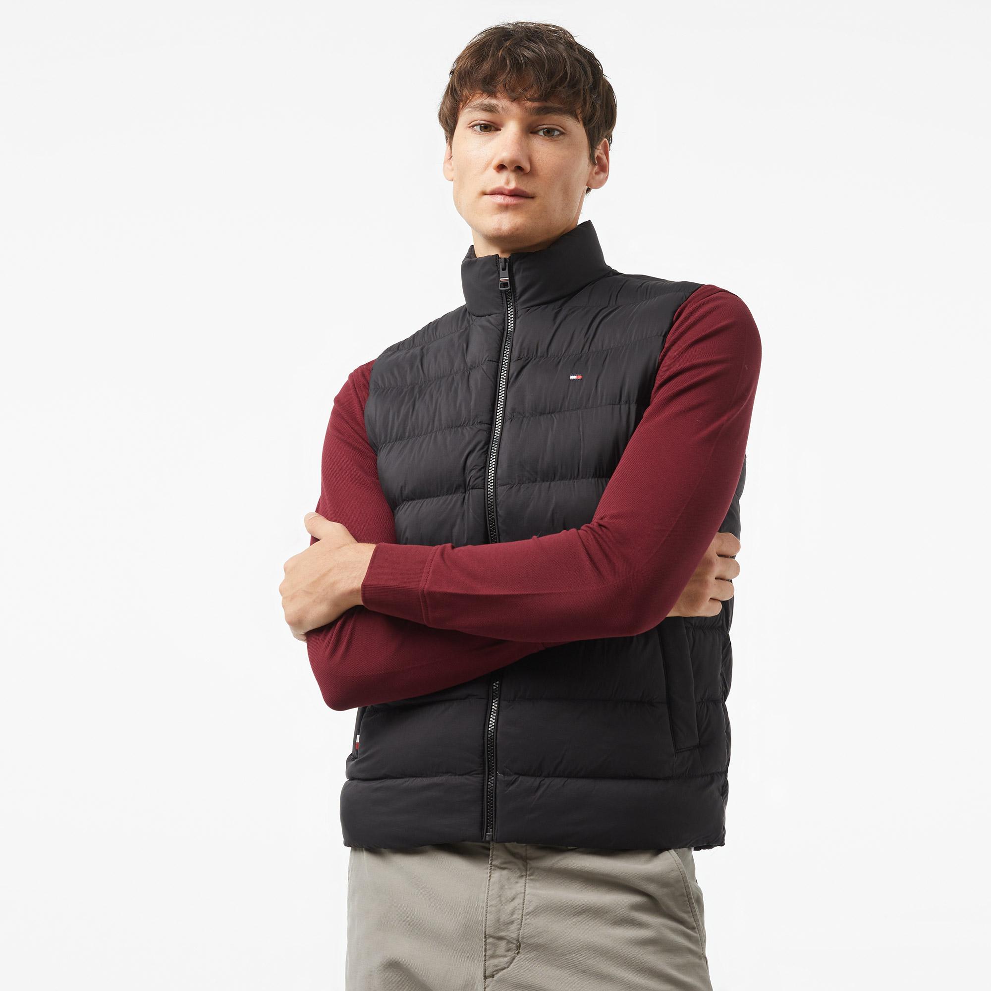 Tommy Hilfiger Mid Weight Erkek Siyah Yelek