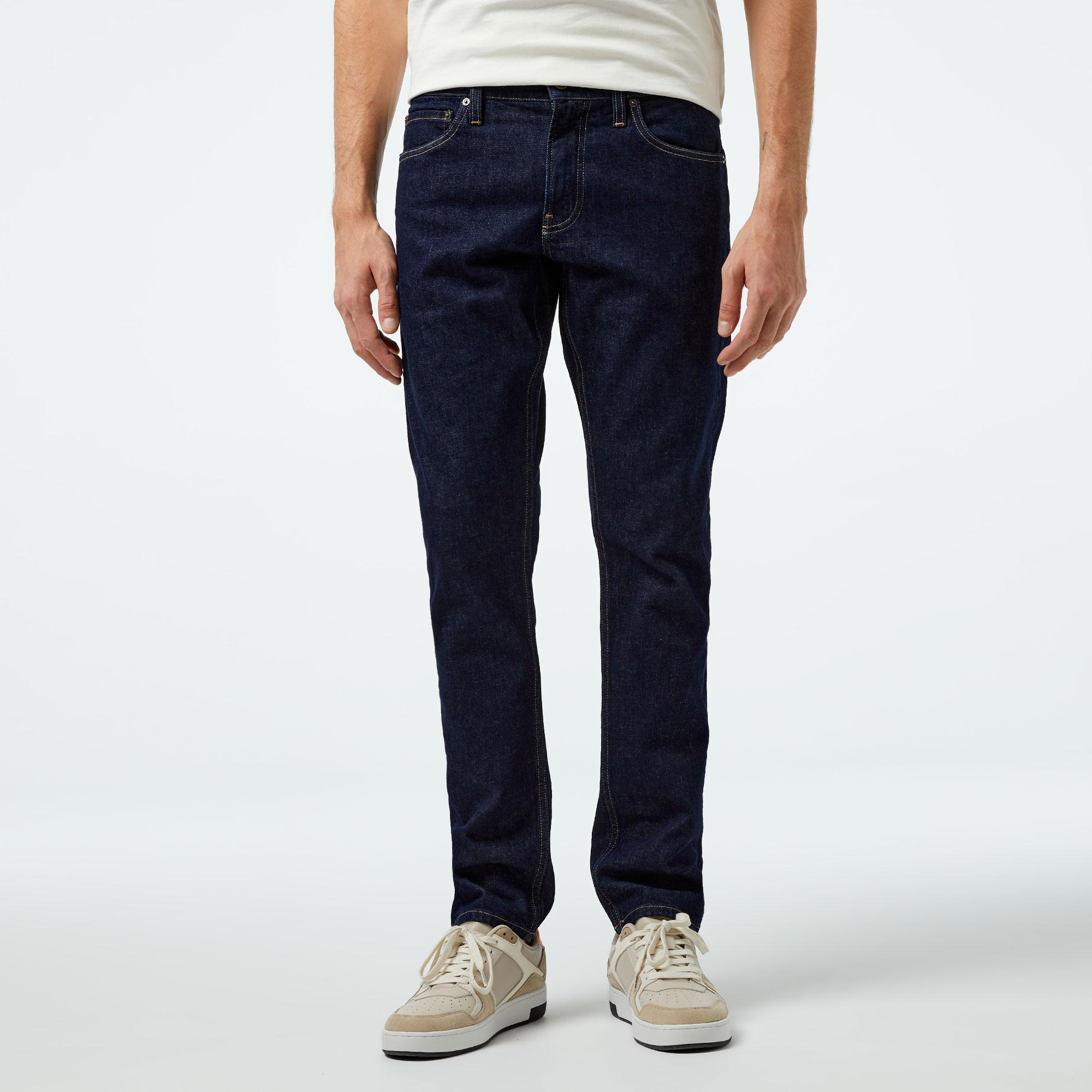 Calvin Klein Slim Fit Rinse Erkek Lacivert Jean