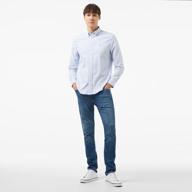 Tommy Hilfiger Solid Heritage Oxford Erkek Mavi Gömlek