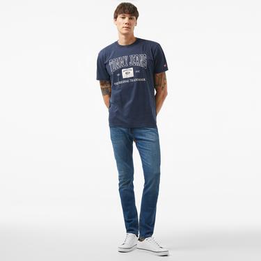  Tommy Hilfiger Jeans Archive Erkek Lacivert T-Shirt