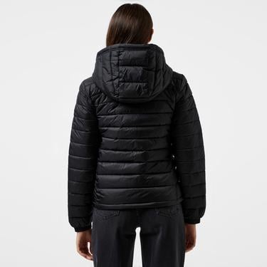  Guess Hooded Puffer Iridescent Nylon 40 Kadın Siyah Mont