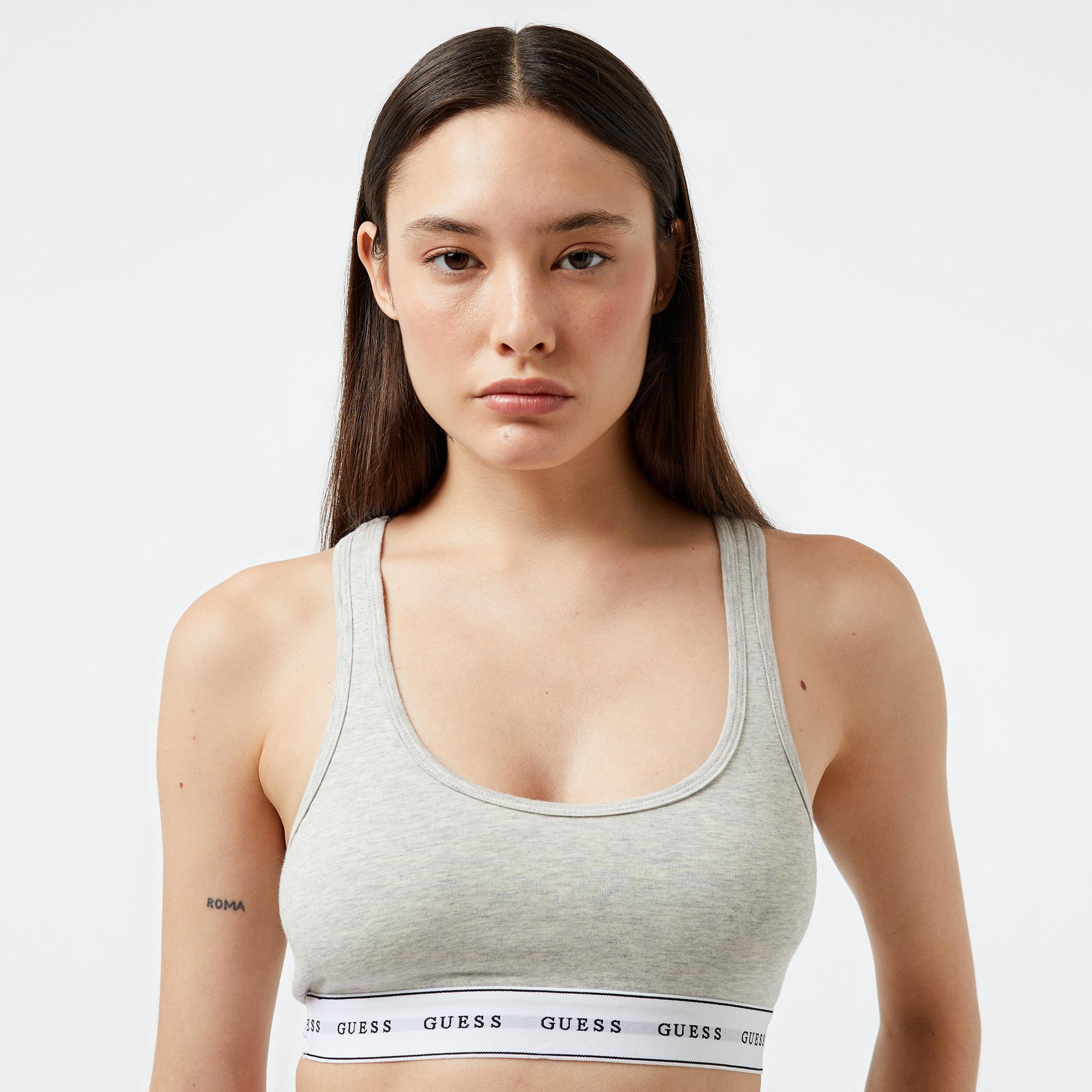 Guess Carrie Eco Cuddle Jersey Kadın Gri Bra