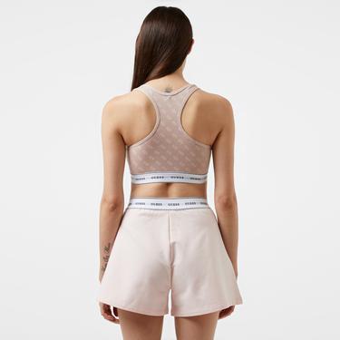  Guess Carrie Eco Printed Cuddle Jersey Kadın Pembe Bra