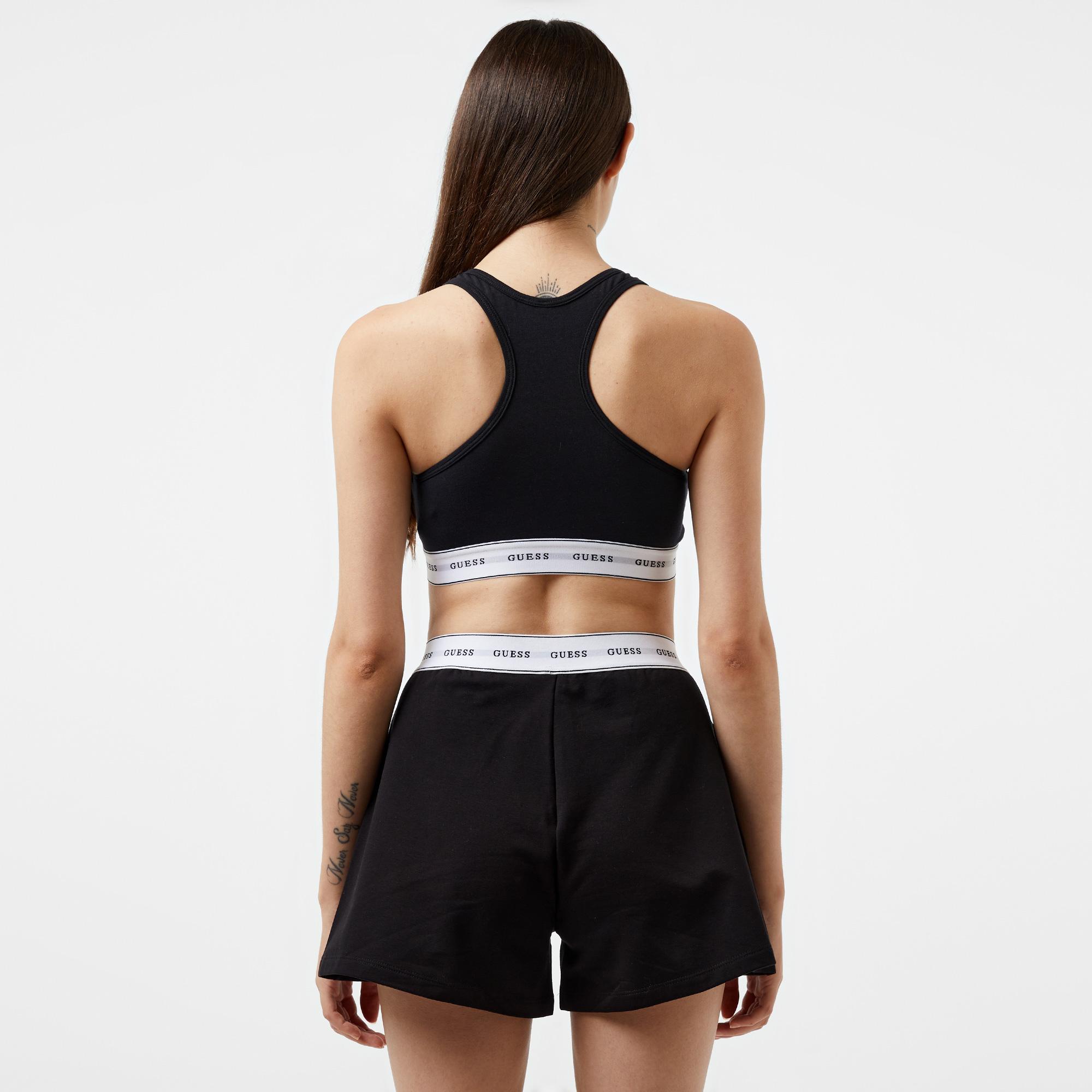 Guess Carrie Eco Cuddle Jersey Kadın Siyah Bra