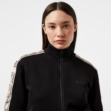  Guess Britney Full Zip Punto Milano 300 Kadın Siyah Sweatshirt