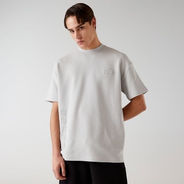  Lacoste x House of SuperStep Erkek Gri T-Shirt