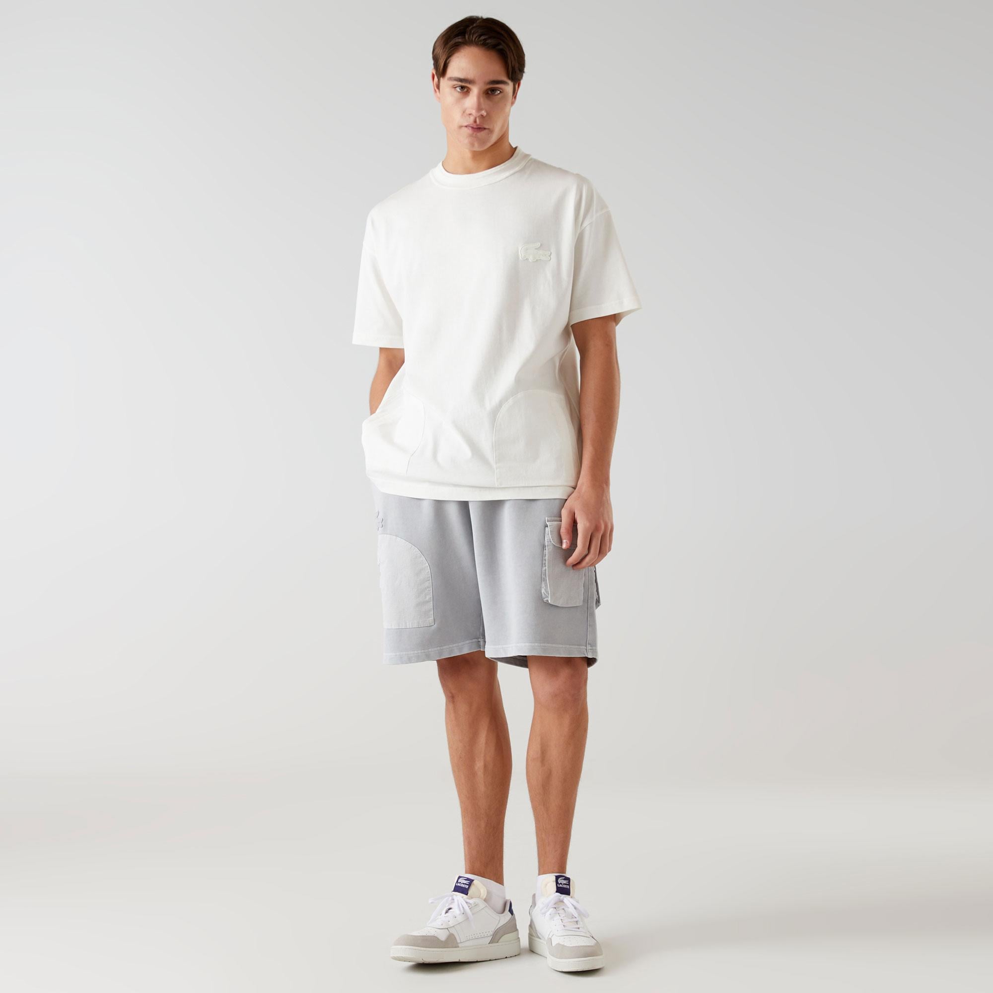 Lacoste x House of SuperStep Erkek Beyaz/Krem T-Shirt
