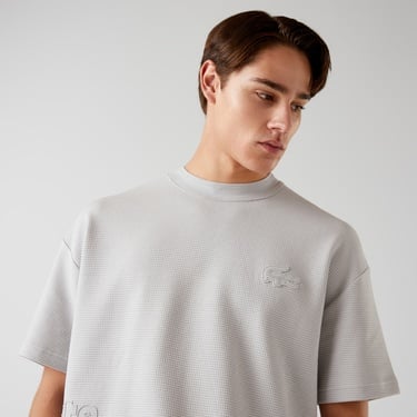  Lacoste x House of SuperStep Erkek Gri T-Shirt