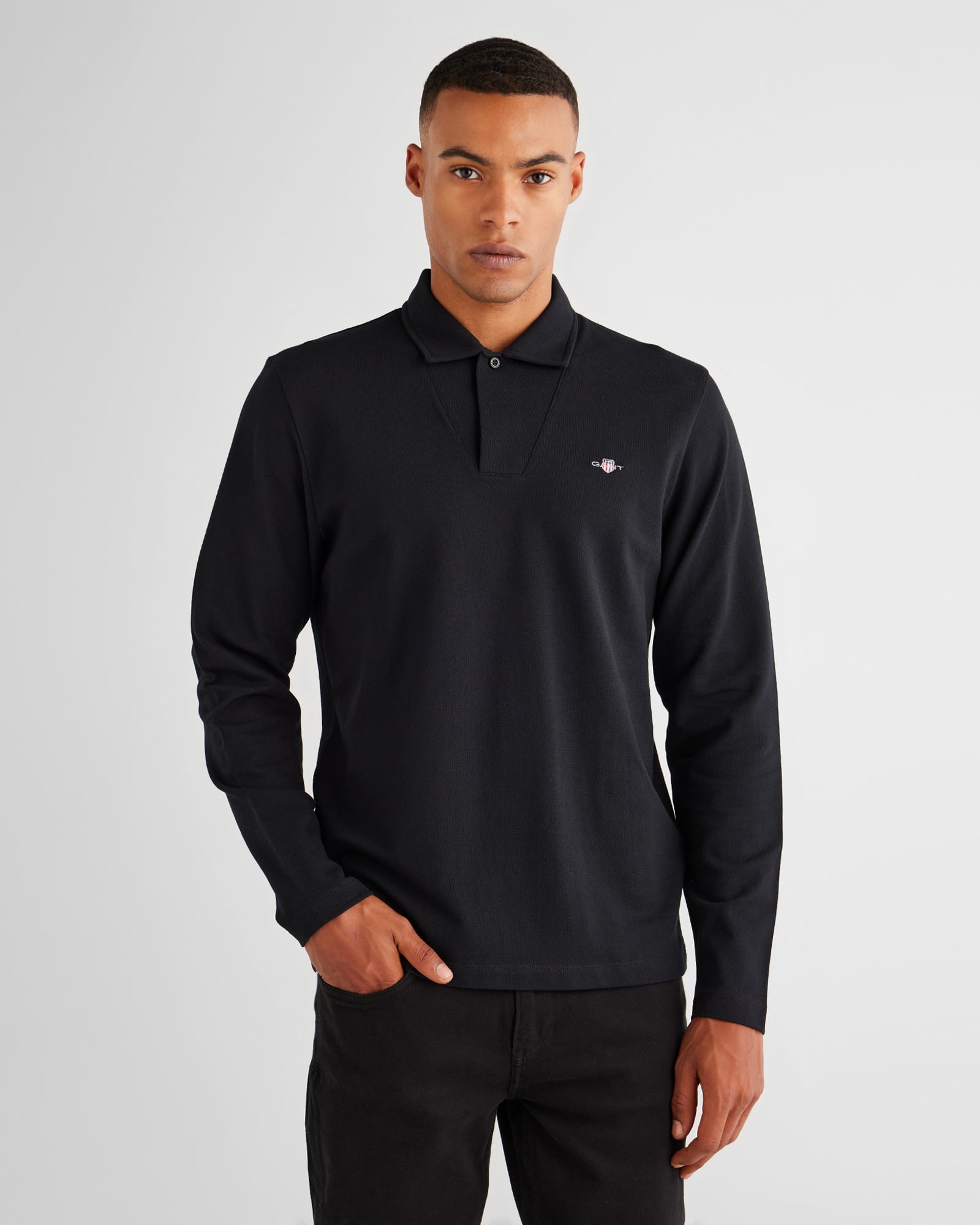  GANT Erkek Siyah Slim Fit Polo
