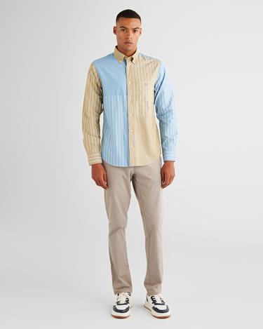  GANT Erkek Mavi Regular Fit Düğmeli Yaka Çizgili Gömlek