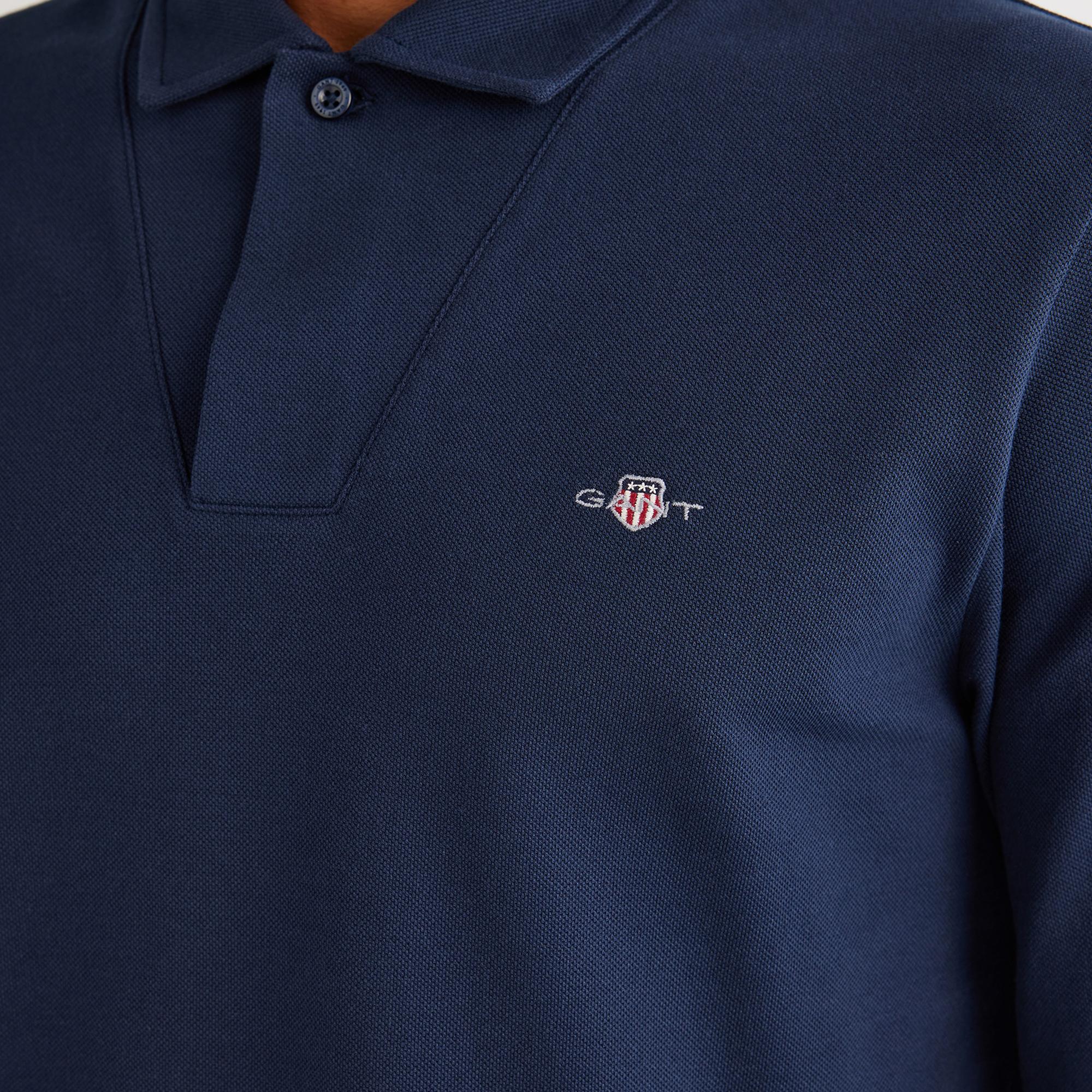 GANT Erkek Lacivert Slim Fit Polo