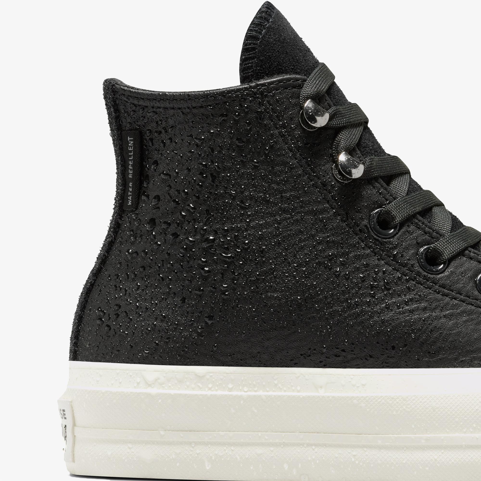 Converse Chuck Taylor All Star Lift Kadın Siyah Deri Platform Bot