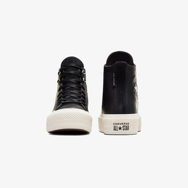  Converse Chuck Taylor All Star Lift Kadın Siyah Deri Platform Bot