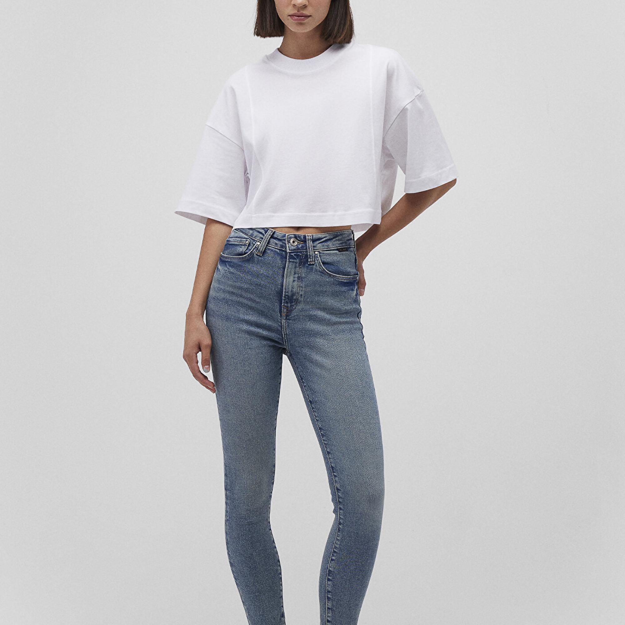 Mavi Serenay Gold Shape Puslu Indigo Mavisi Jean Pantolon 100980-87796