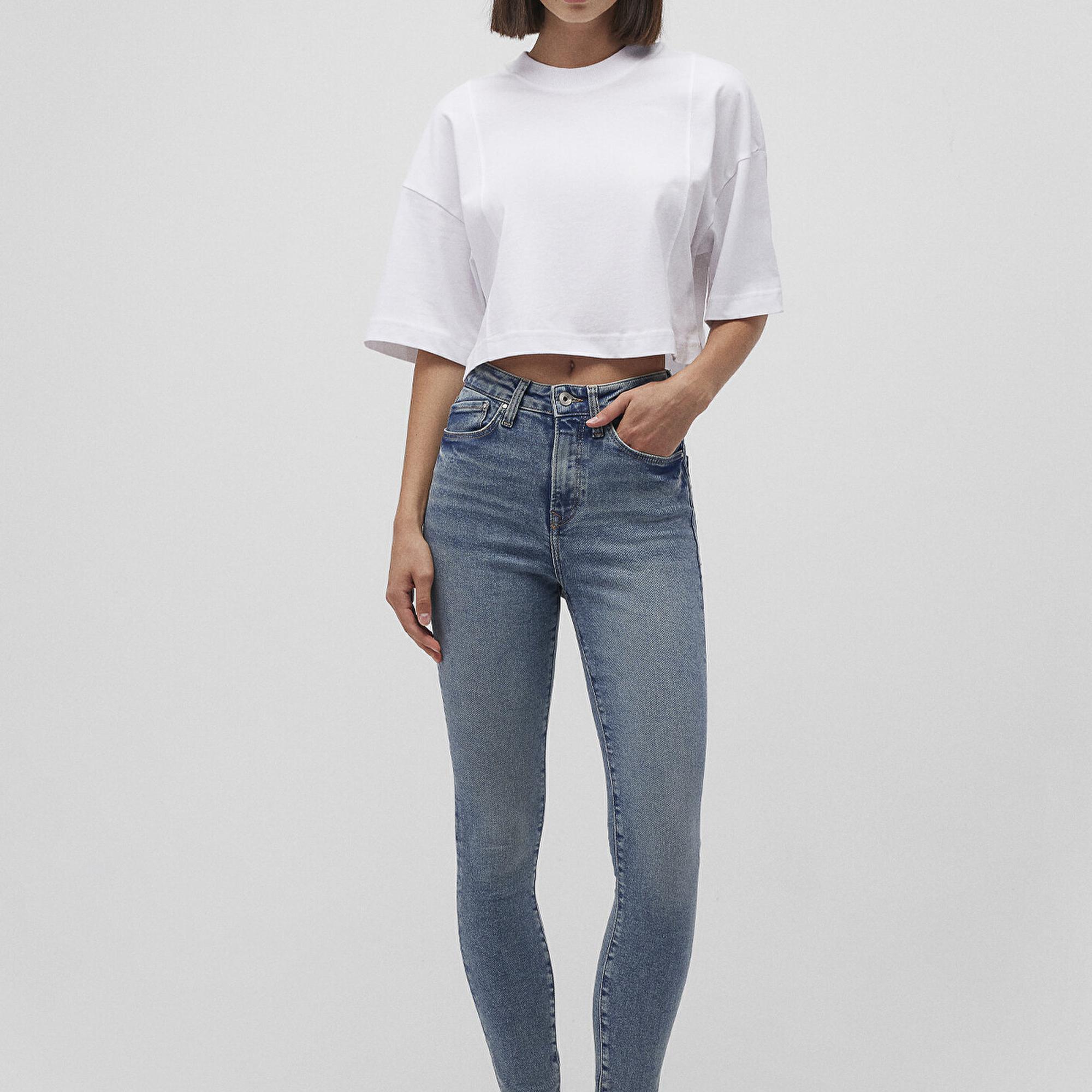 Mavi Serenay Gold Shape Puslu Indigo Mavisi Jean Pantolon 100980-87796