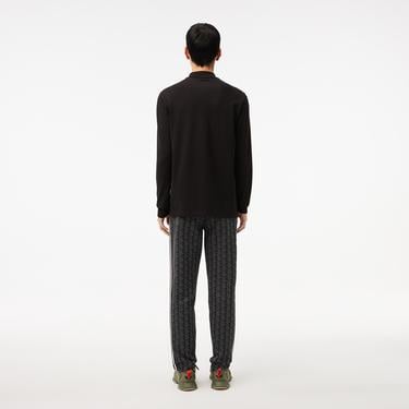  Paris Erkek Regular Fit Monogram Siyah Eşofman Altı