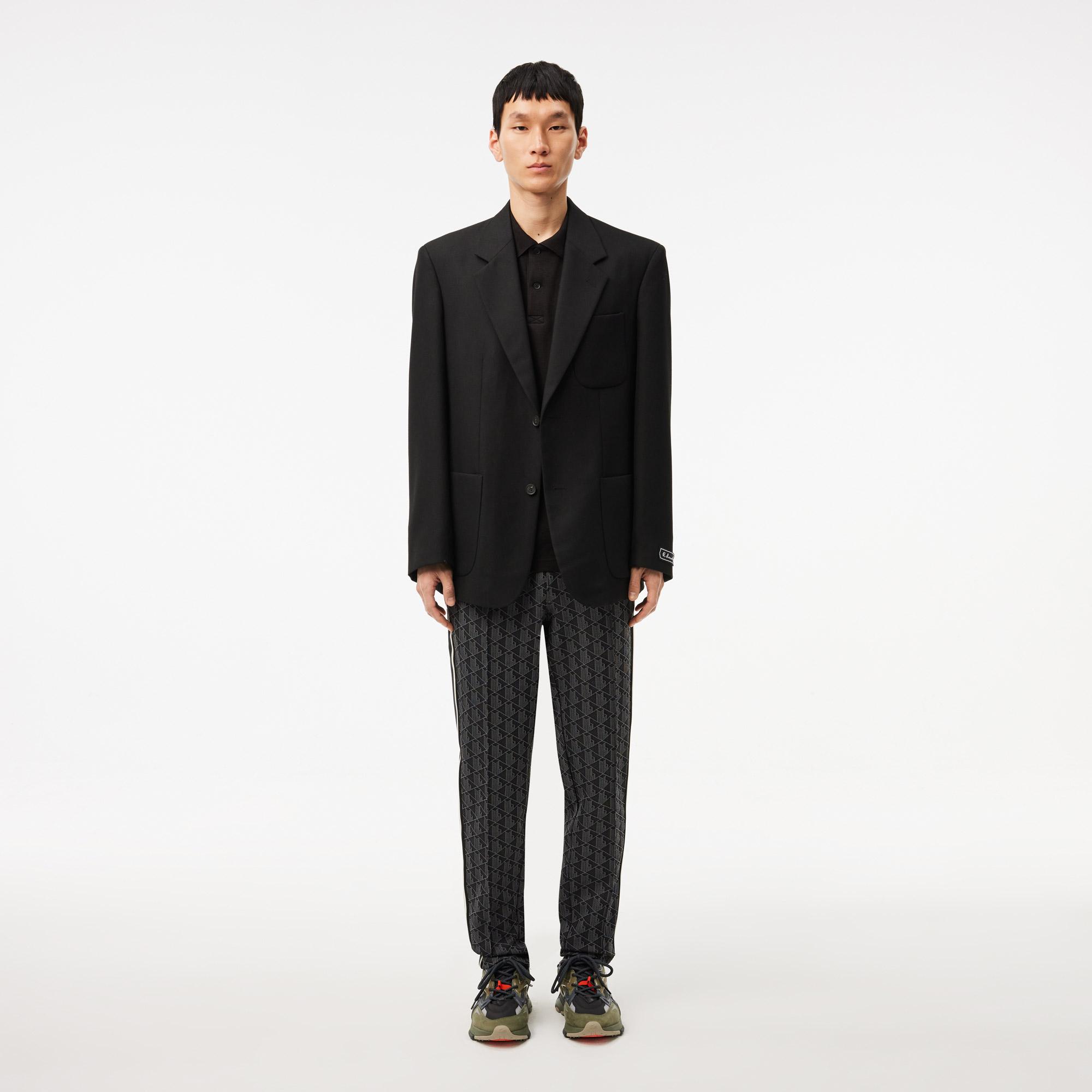 Paris Erkek Regular Fit Monogram Siyah Eşofman Altı