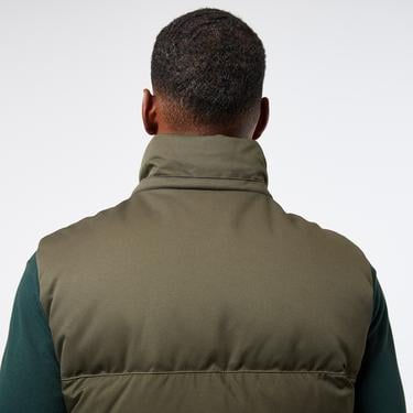  Erkek Kapüşonlu Koyu Yeşil Şişme Yelek