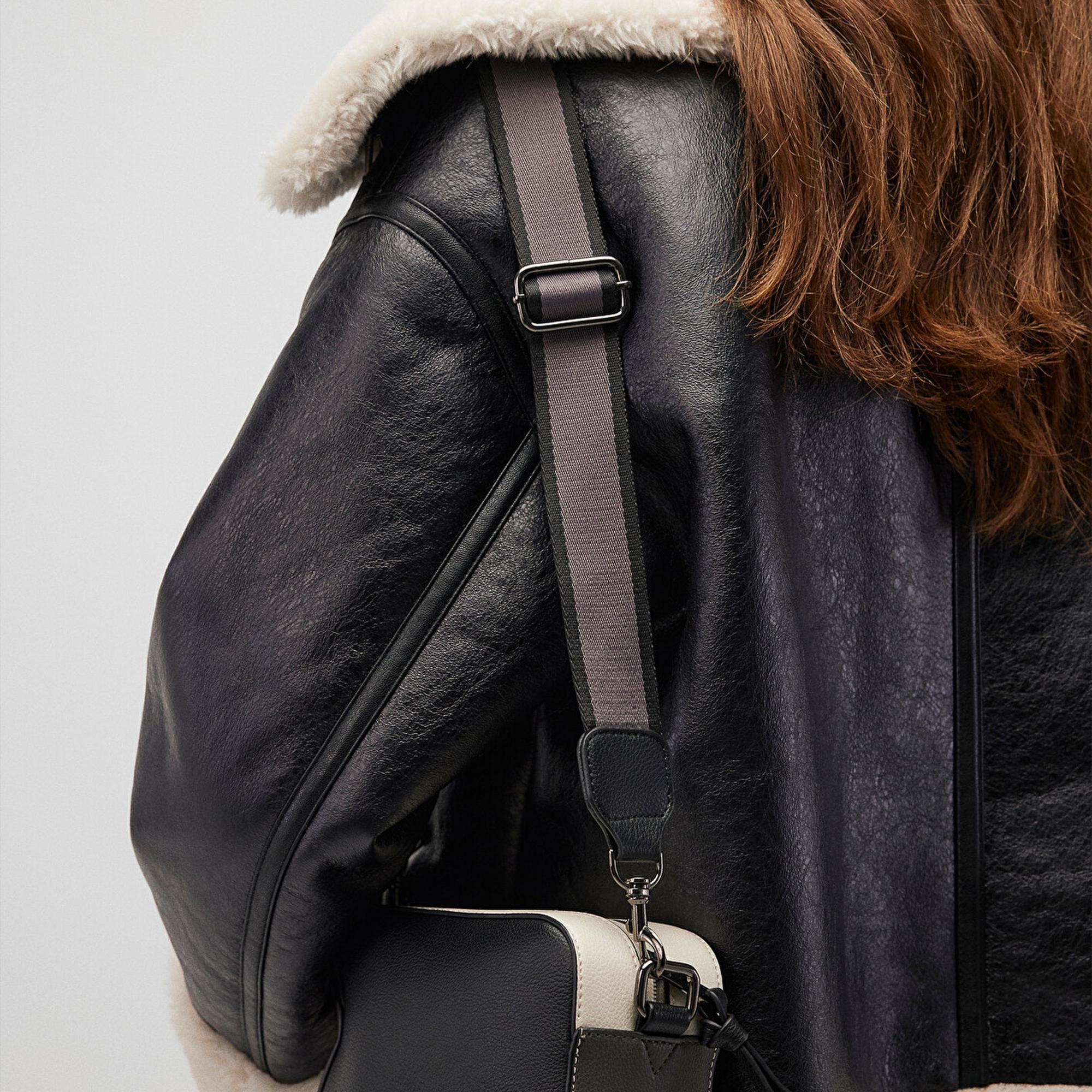 Mavi Siyah Askılı Antrasit Çapraz Çanta 1910084-88035