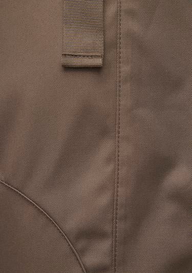  Mavi Kapüşonlu Kahverengi Ceket Loose Fit / Bol Rahat Kesim 1110014-82046