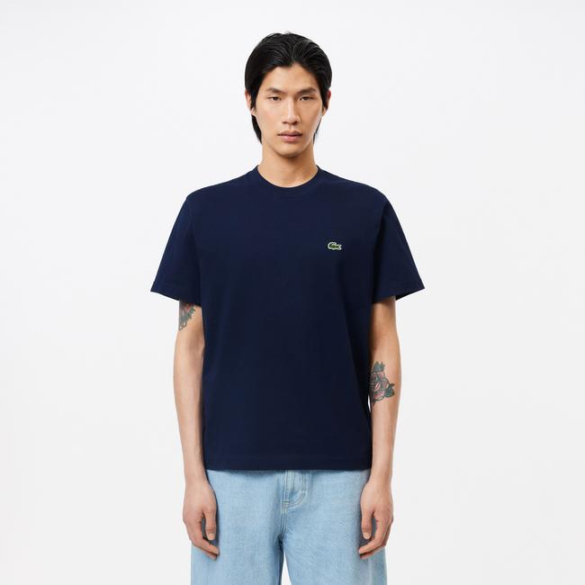  Lacoste Erkek Classic Fit Bisiklet Yaka Lacivert T-Shirt