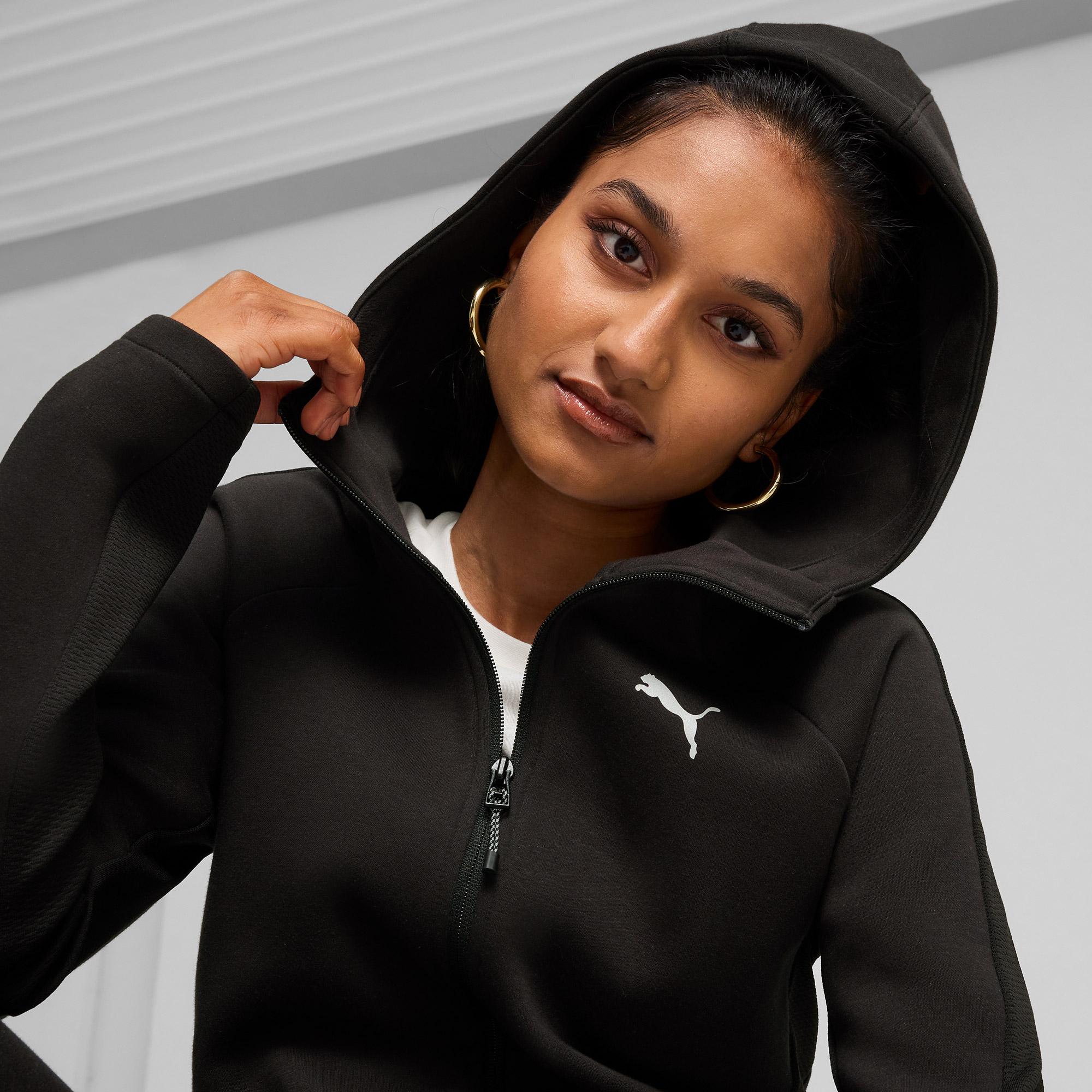 Puma Evostripe Full Zip Kadın Siyah Günlük Sweatshirt