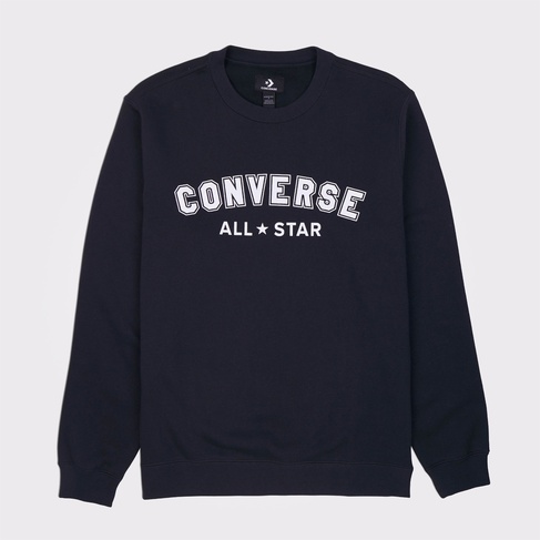 Converse Go-To All Star Standard Fit Fleece Crew Unisex Siyah Sweatshirt