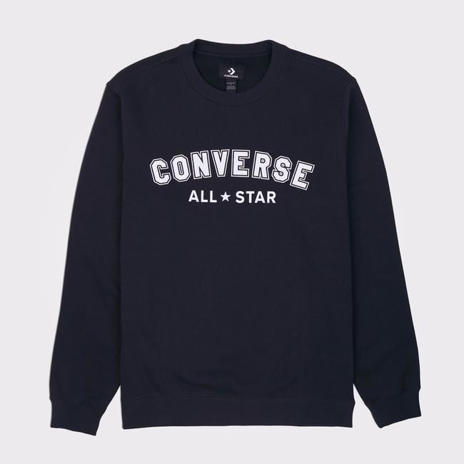  Converse Go-To All Star Standard Fit Fleece Crew Unisex Siyah Sweatshirt
