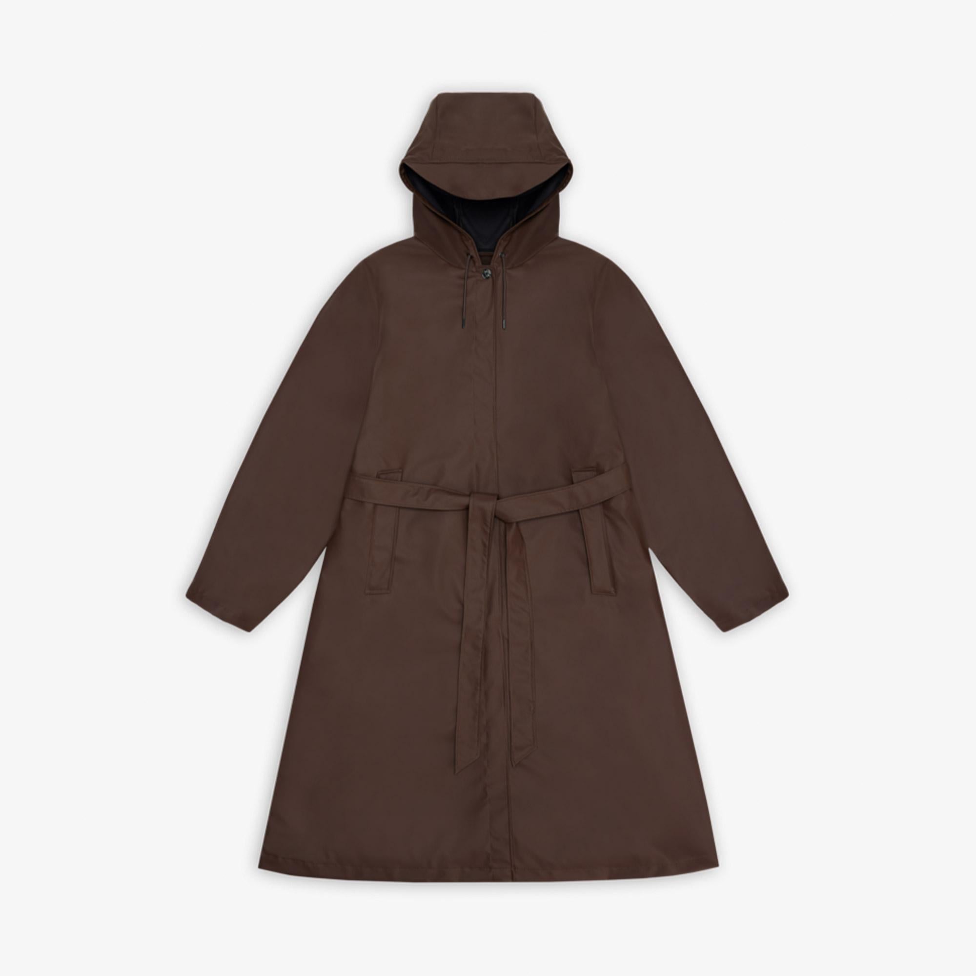 Rains A-Line Longer Kadın Kahverengi Yağmurluk