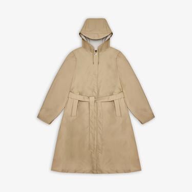  Rains A-Line Longer Kadın Bej Yağmurluk