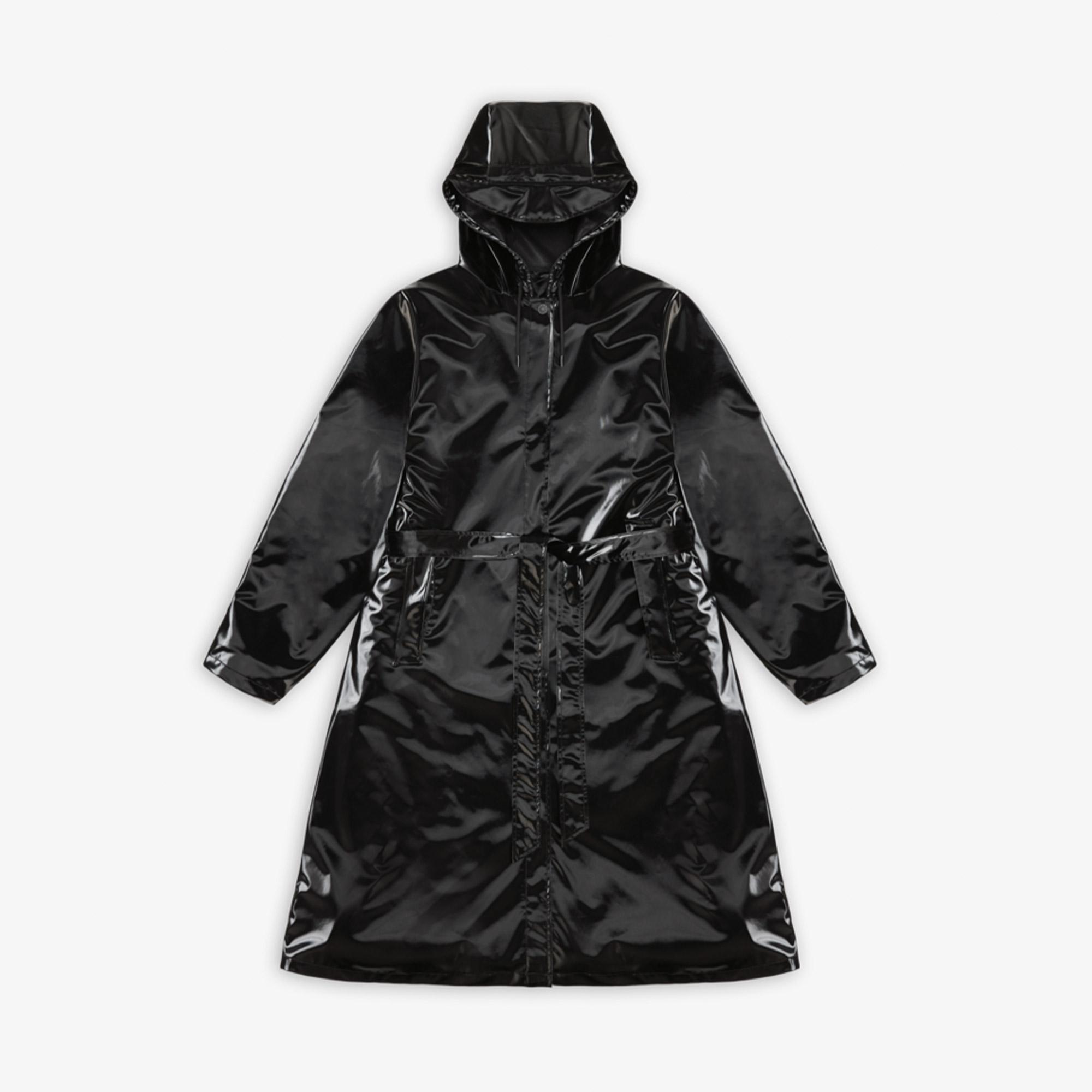 Rains A-Line Longer W3 Kadın Siyah Yağmurluk