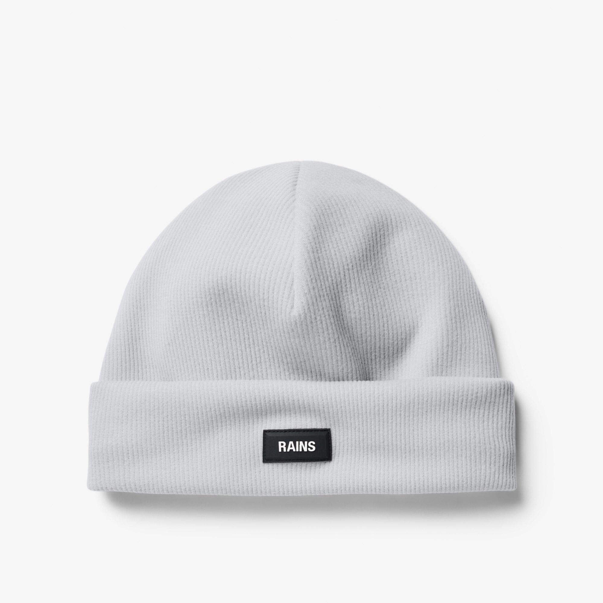 Rains Ribbed Fleece Beanie T1 Unisex Gri Bere
