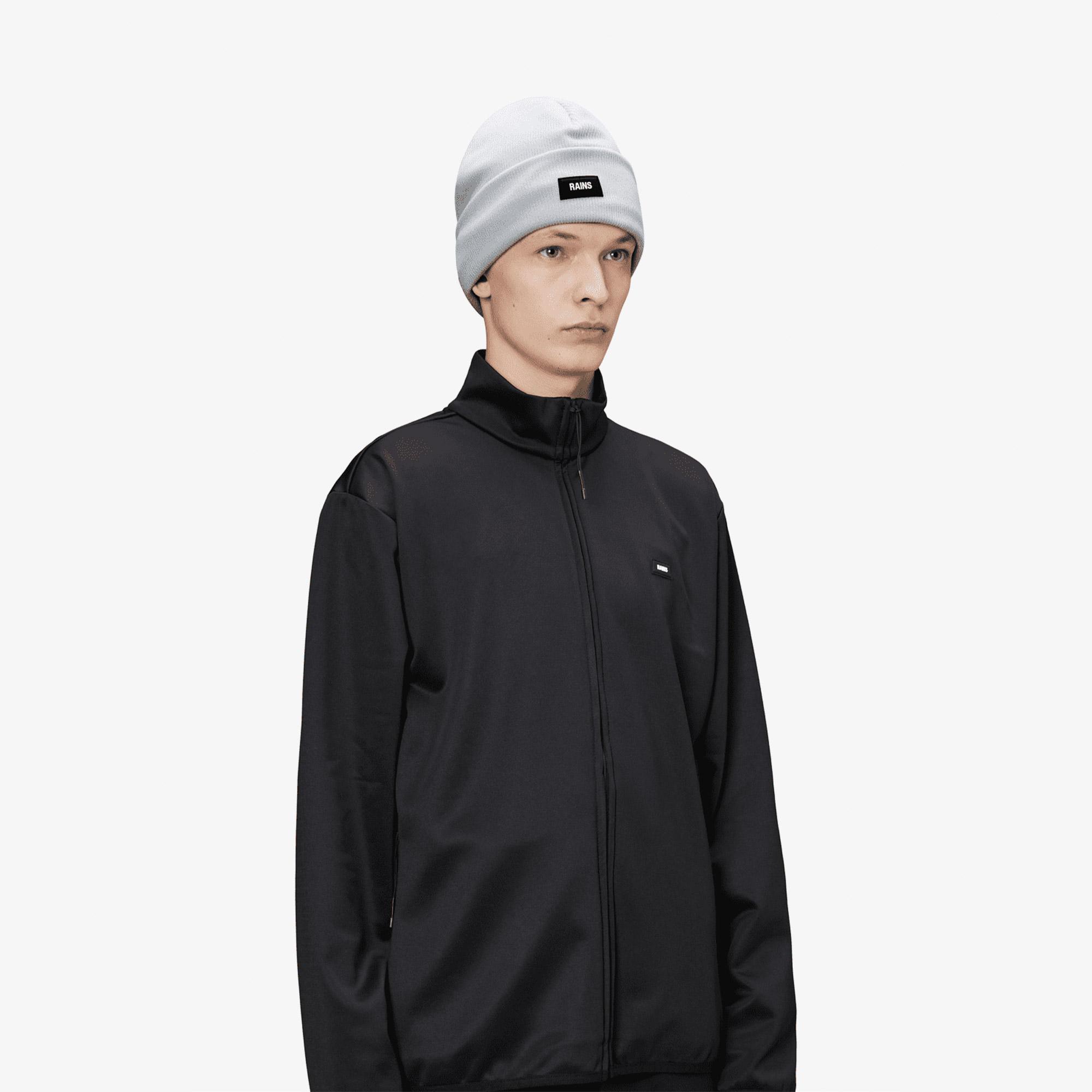 Rains Ribbed Fleece Beanie T1 Unisex Gri Bere