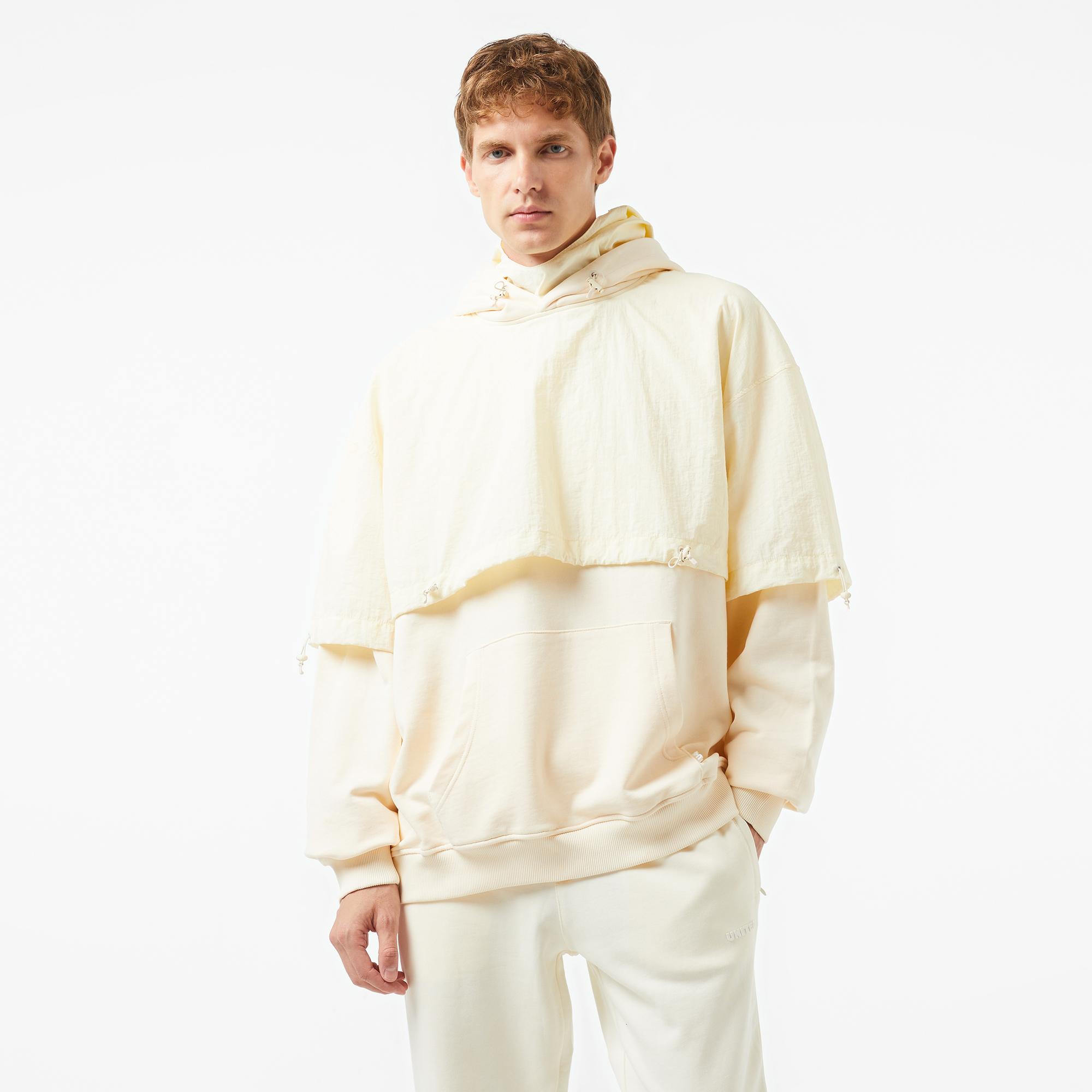 UNITED4 Astronot Erkek Krem Hoodie