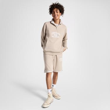  Converse Erkek Yarım Fermuarlı Bej Sweatshirt