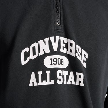  Converse Erkek Yarım Fermuarlı Siyah Sweatshirt