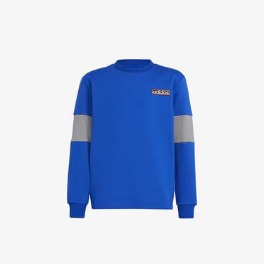  adidas Crew Çocuk Mavi Sweatshirt