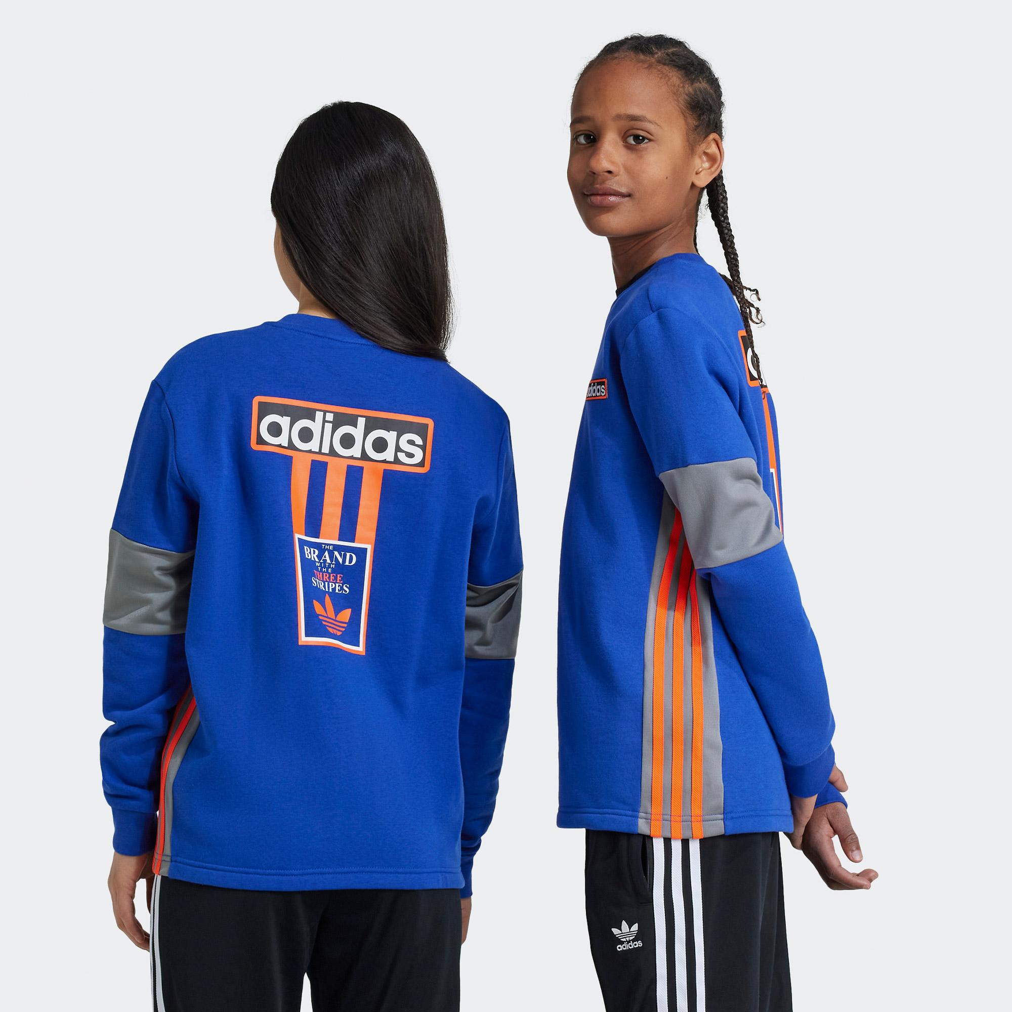 adidas Crew Çocuk Mavi Sweatshirt